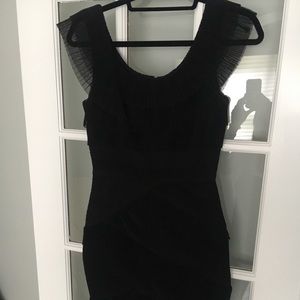 BCBG MaxAzria Layered Black Dress